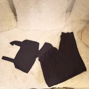 Free People Charcoal Pajama Set